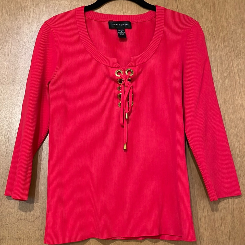 Cable & gauge sweater